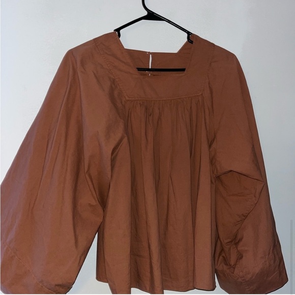 Dôen Capo Blouse, Terracotta size Small - Picture 6 of 8
